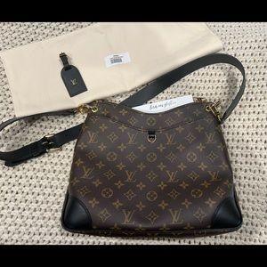 Louis Vuitton Odeon MM black and monogram crossbody